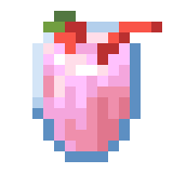 Strawberry_milkshake.png: Infobox image for Milkshake the item in Minecraft