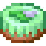 Mint cake.png: Infobox image for Flavored Cake the item in Minecraft