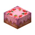 A whole strawberry cake.